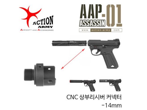 AAP-01 Up-Receiver Connector / -14mm CNC