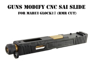 Guns Modify CNC SAI slide Set for Tokyo Marui G17 GBB (RMR Cut) - Gold