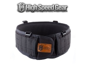 HIGH SPEED GEAR Sure grip padded belt - 하이 스피드 기어 슈어 그립 패디드 벨트 (검정)