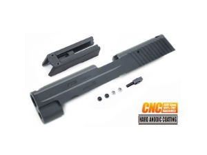 가더  Aluminum CNC Slide Set for MARUI P226/E2 (Black/Early Ver. Marking