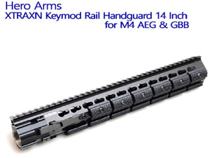 Hero Arms XTRAXN Keymod Rail Handguard 14 Inch for M4 AEG &amp; GBB