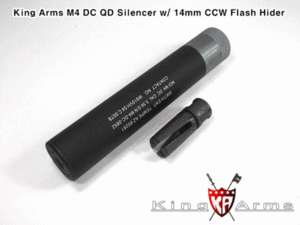 King Arms M4 DC QD Silencer w/ 14mm CCW Flash Hider