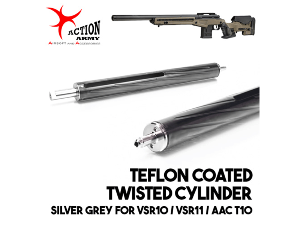 Teflon Coated Twisted Cylinder Silver Grey / VSR10,11,AAC10