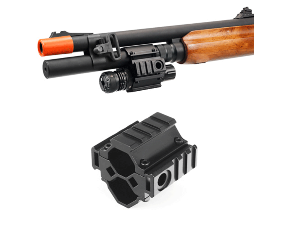Universal Tri-Rail Barrel Mount With Laser Clamp