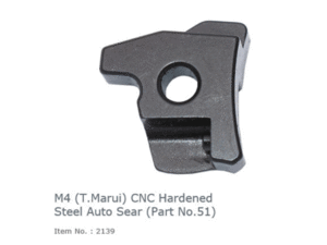WII Tech  M4 (T.Marui) CNC Hardened Steel Auto Sear (Part No.51)