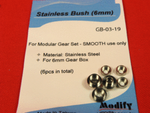Stainless Bushing for Modular Gear Set 6mm ~SMOOTH
